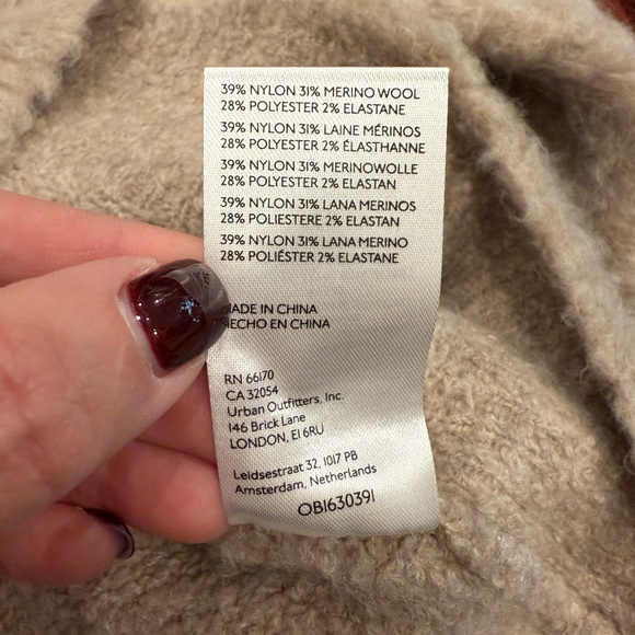 Anthropology Maeve Plush V-Neck Pullover Sweater- X-Small- Tan - Picture 9 of 9